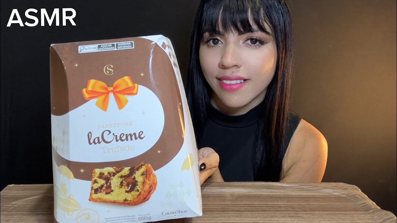 ASMR COMIDA - PANETONE LaCreme da Cacau Show de NATAL 🎅 