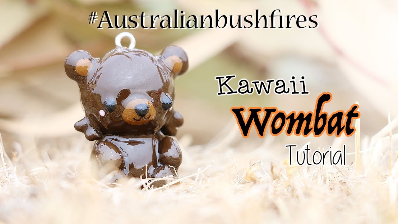 Kawaii Wombat│Polymer Clay Charm