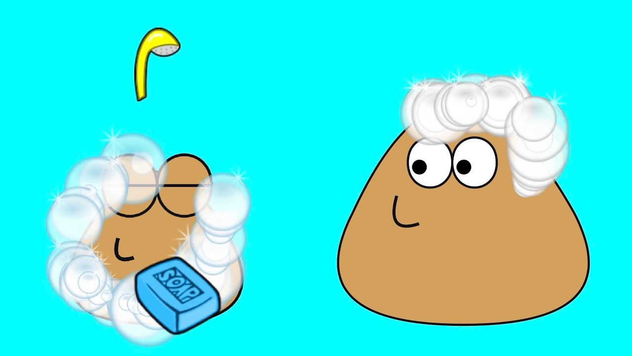 FILHO do POU Tomando BANHO 🧼| Pou Vlogs