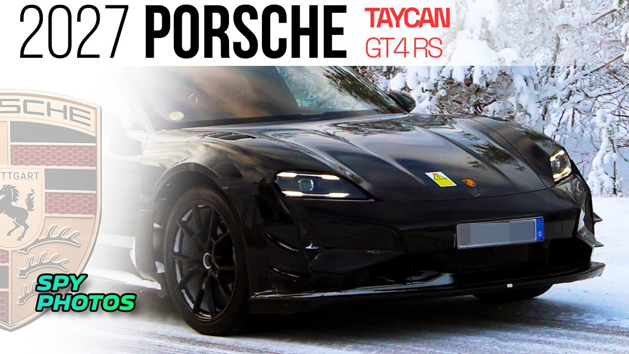 Шпионские фотографии: Porsche Taycan GT4 RS 2027 года // Самый экстремальный Taycan на сегодняшни...