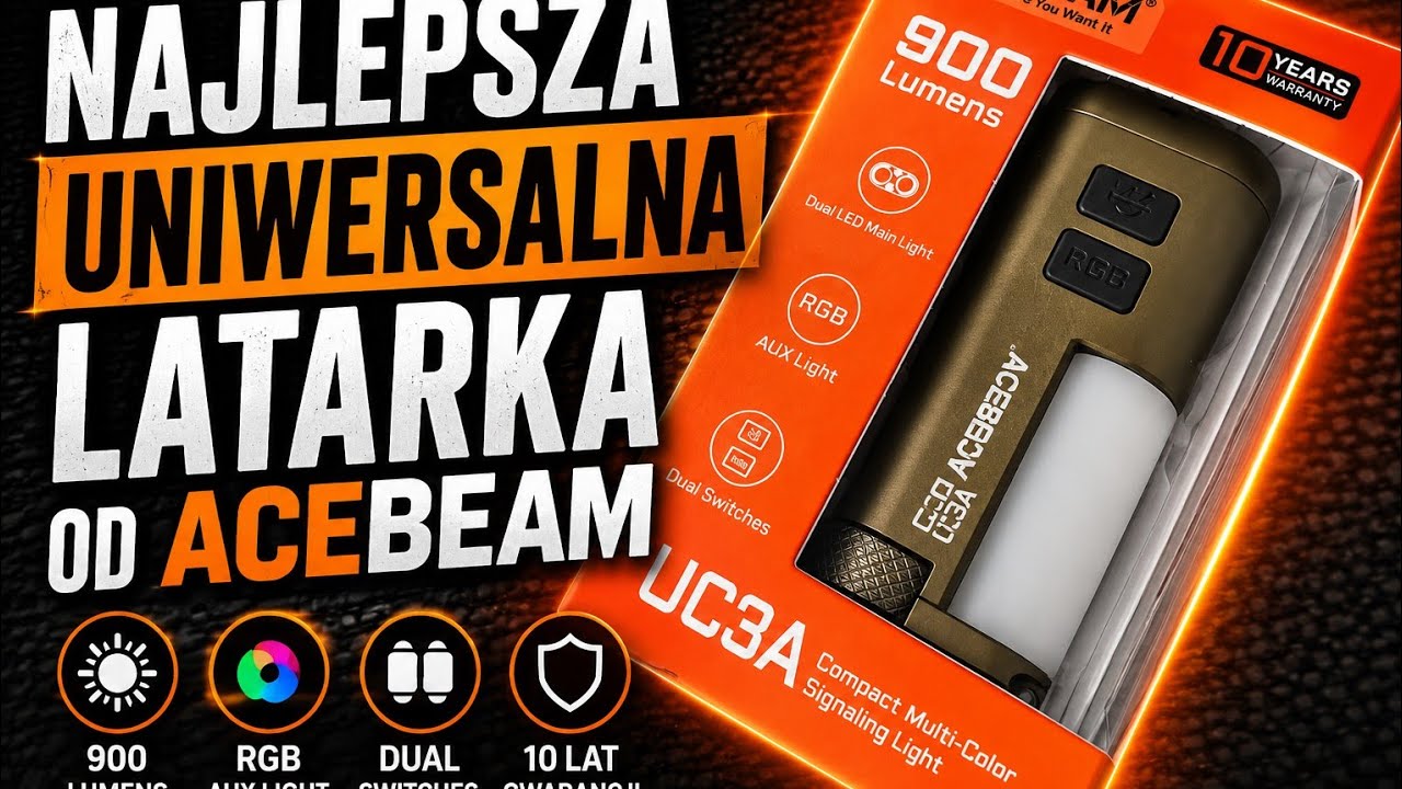 Wszystko czego potrzebujesz do edc. Latarka AceBeam UC3A#unboxing i kod rabatowy.