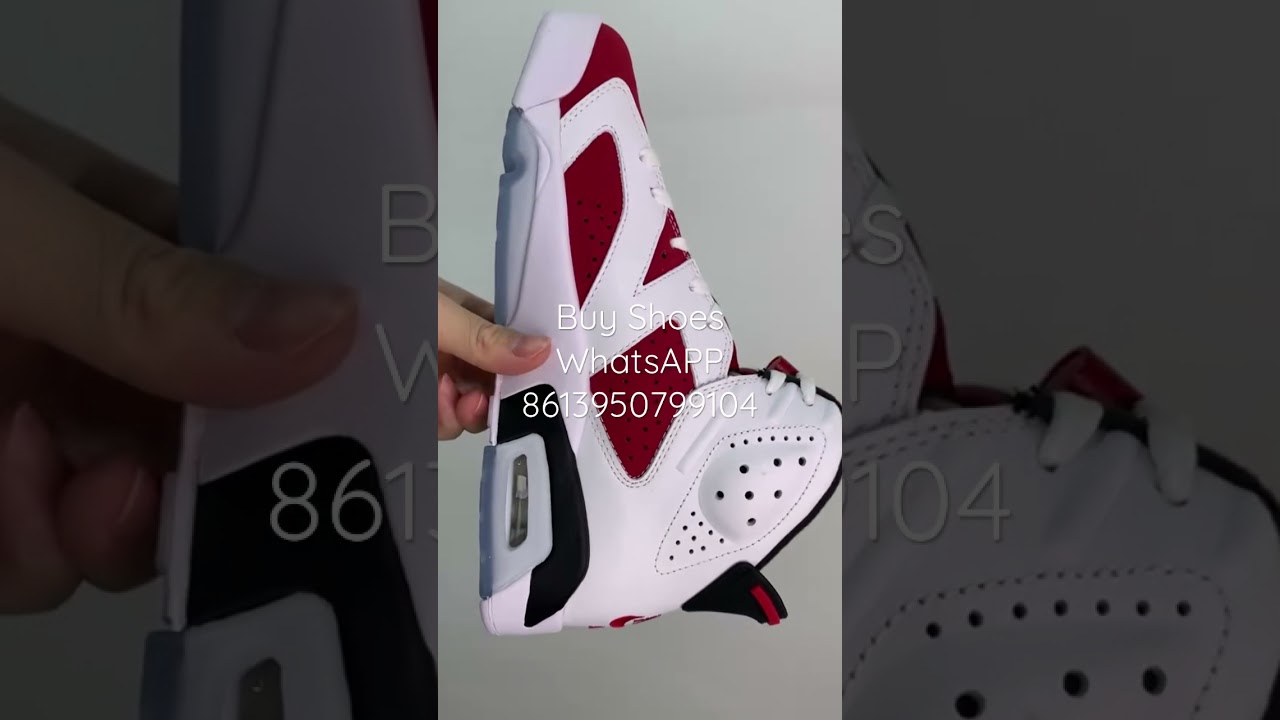 Air Jordan 6 AJ6 2021 replica high top rouge white red basketball shoes