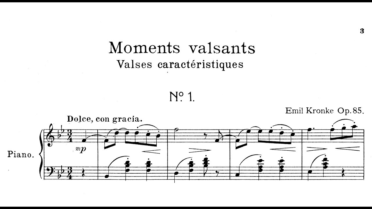Emil Kronke | Moments valsants, Op.85