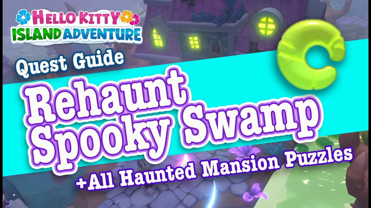 All Haunted Mansion Puzzle Rooms & Rehaunt Spooky Swamp | Hello Kitty Island Adventure | HKIA