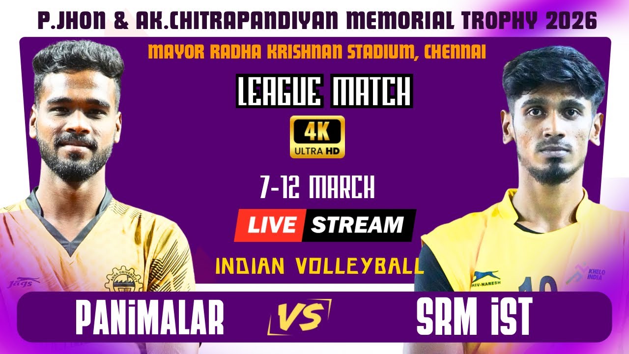 DAY 3 | SRM Vs Panimalar | Mens | P.John & AK.Chithrapandian Memorial Volleyball Tournament 2026