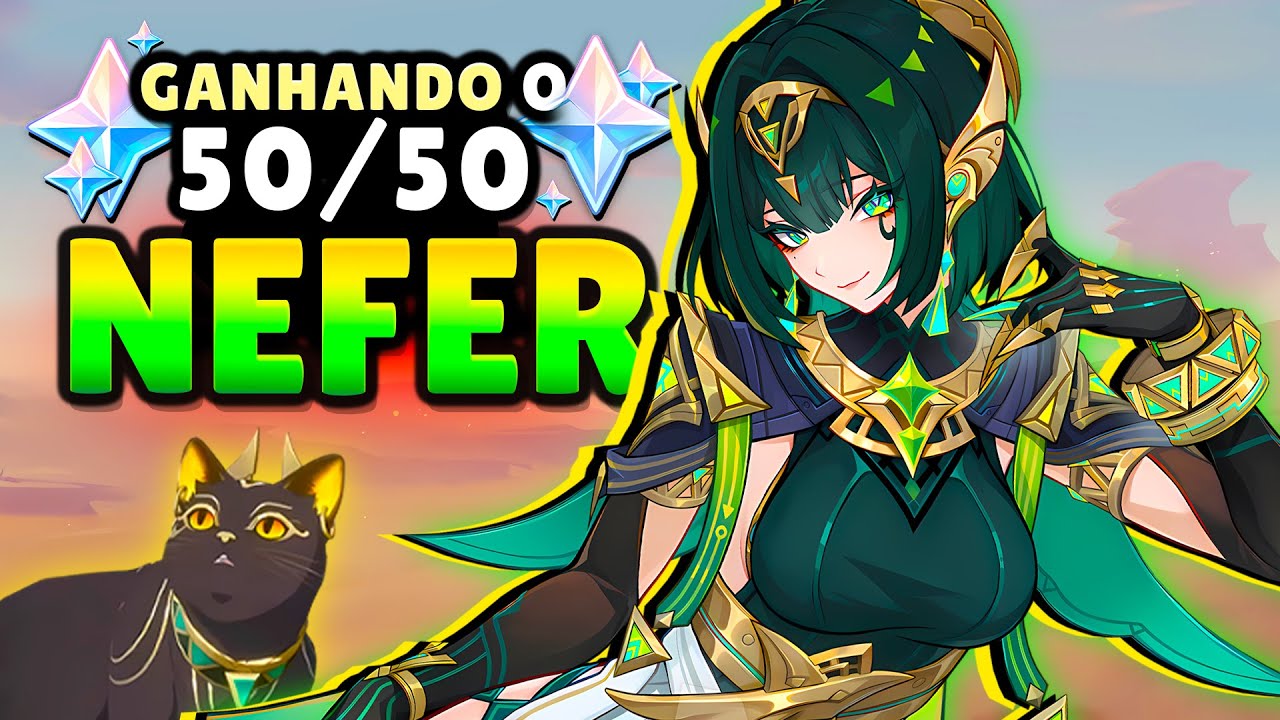 🔴 GANHANDO O 50/50 DA NEFER ✨ (de Cosplay) - Live de Genshin Impact