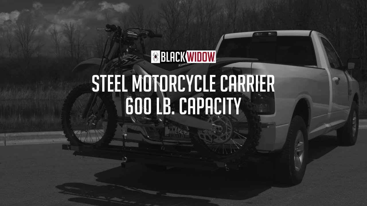 Black Widow Motorcycle Carrier with Smooth Ramp