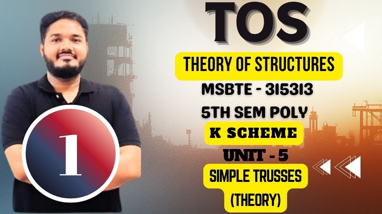 Ch- 5 SIMPLE TRUSSES  | THEORY  |MSBTE| Theory of structure | SEM5| TOS |K SCHEME|315313|