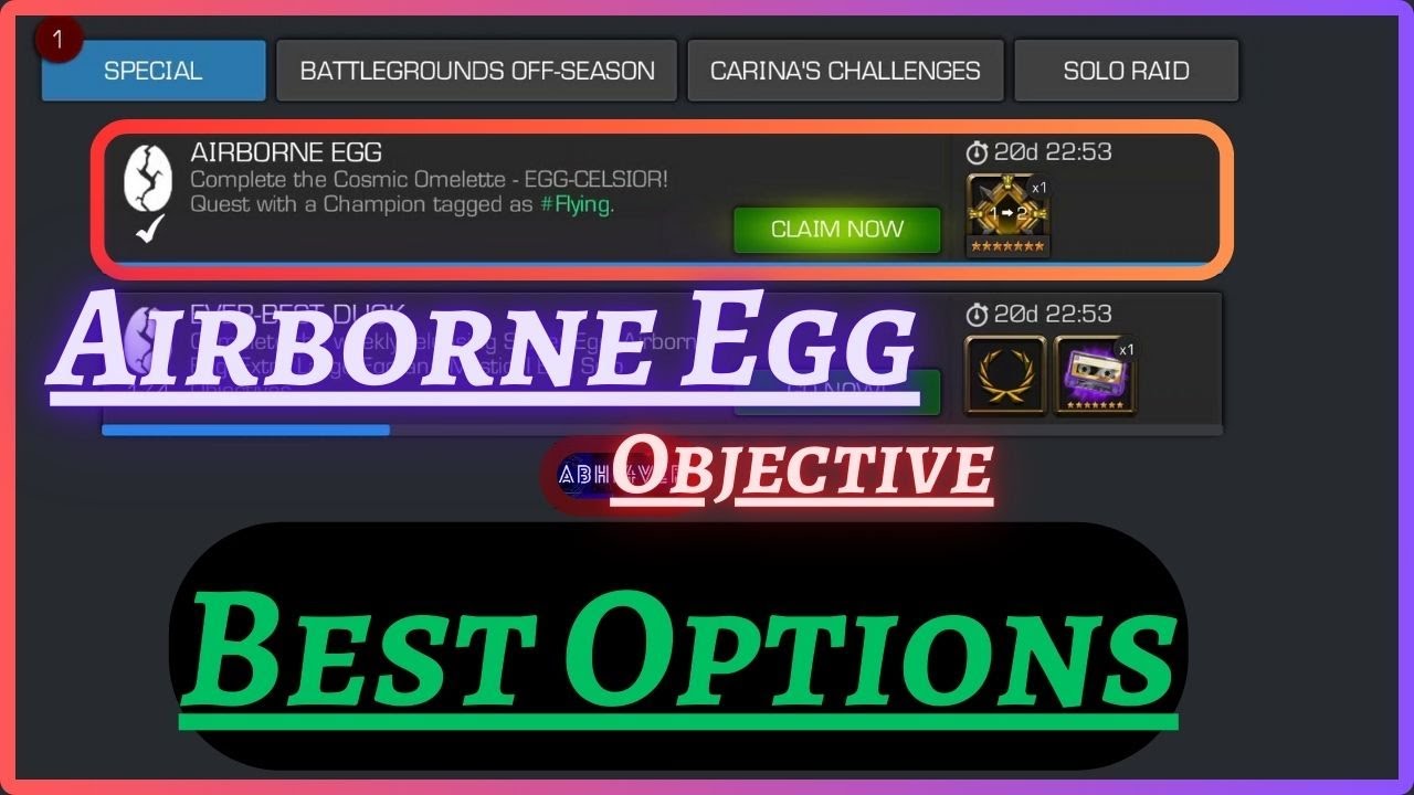 Airborne Egg Objective | Best Counters | MCOC |