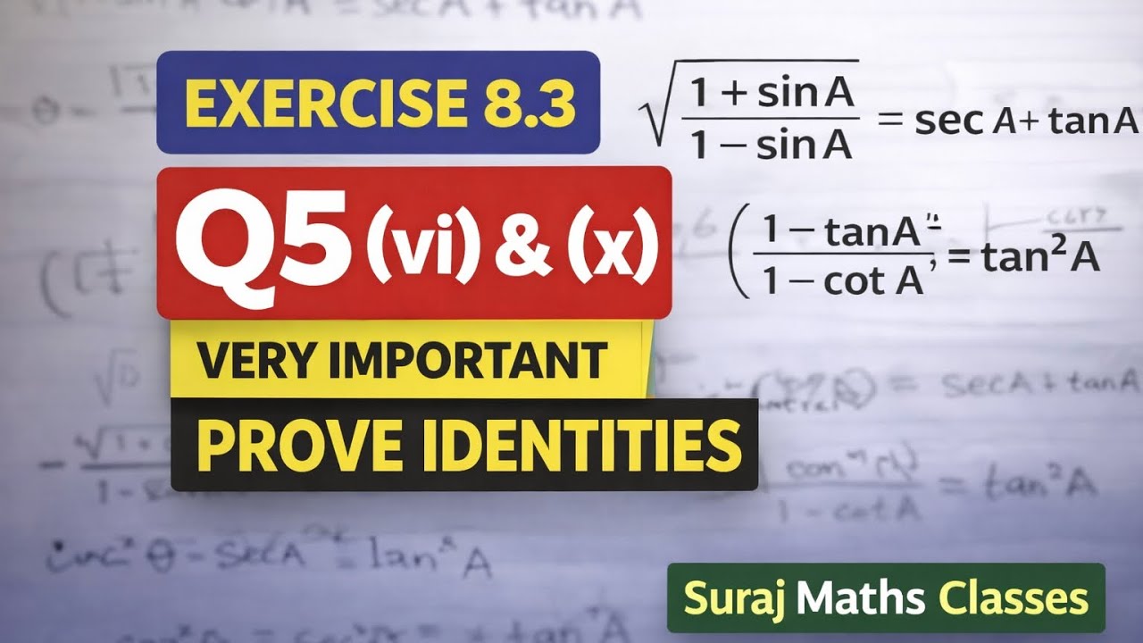 Class 10 Maths Exercise 8.3 Q5 (vi) & (x) | Most Important Identities 🔥 Board Exam 2026