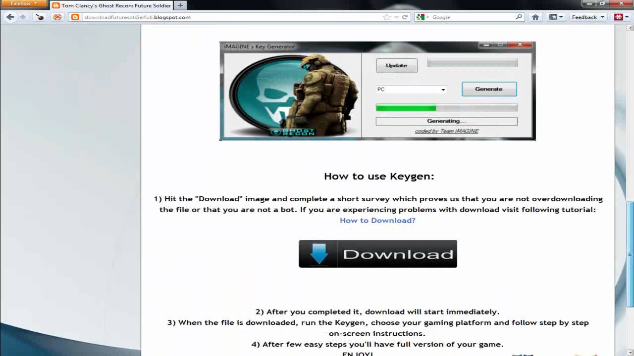 FREE DOWNLOAD Tom Clancys Ghost Recon Future Soldier FULL VERSION PC, PS3, XBOX 360