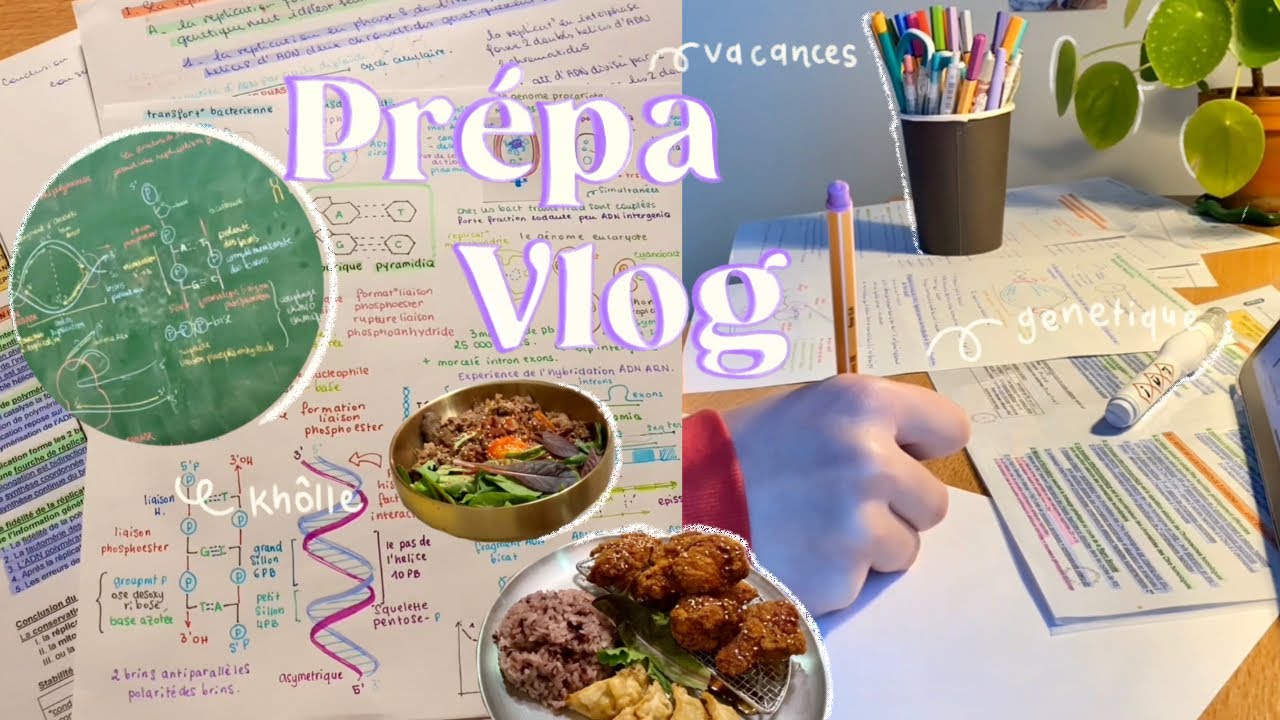 vlog 🧬 deux semaines en pr&eacute;pa BCPST | g&eacute;n&eacute;tique, chimie orga et les vacances !