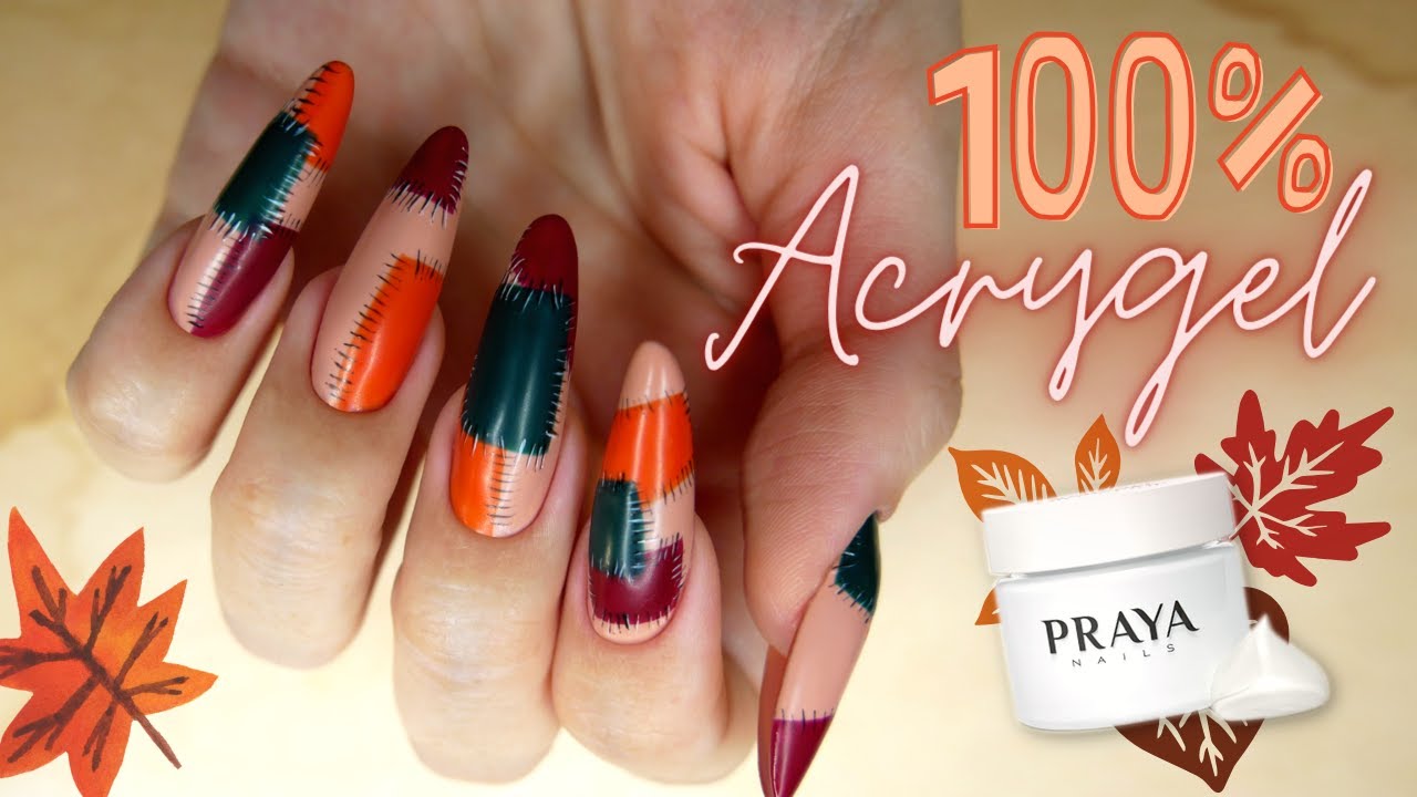 Une Pose 100% ACRYGEL et Nail Art d’Automne⎟TUTO CHABLON ACRYGEL 🍁🍂