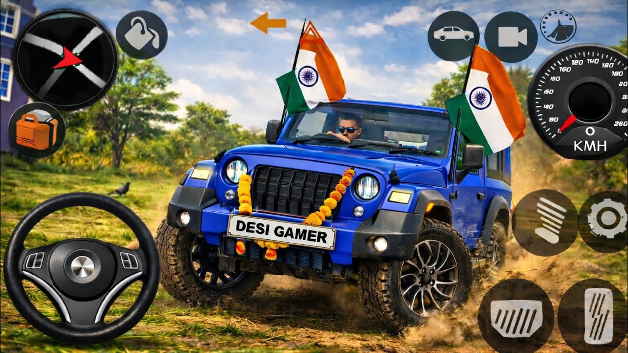 Modified Mahindra Thar😈Games:Indian Red Thar (Gadi Wala Games) Car Game Android Game - #2025