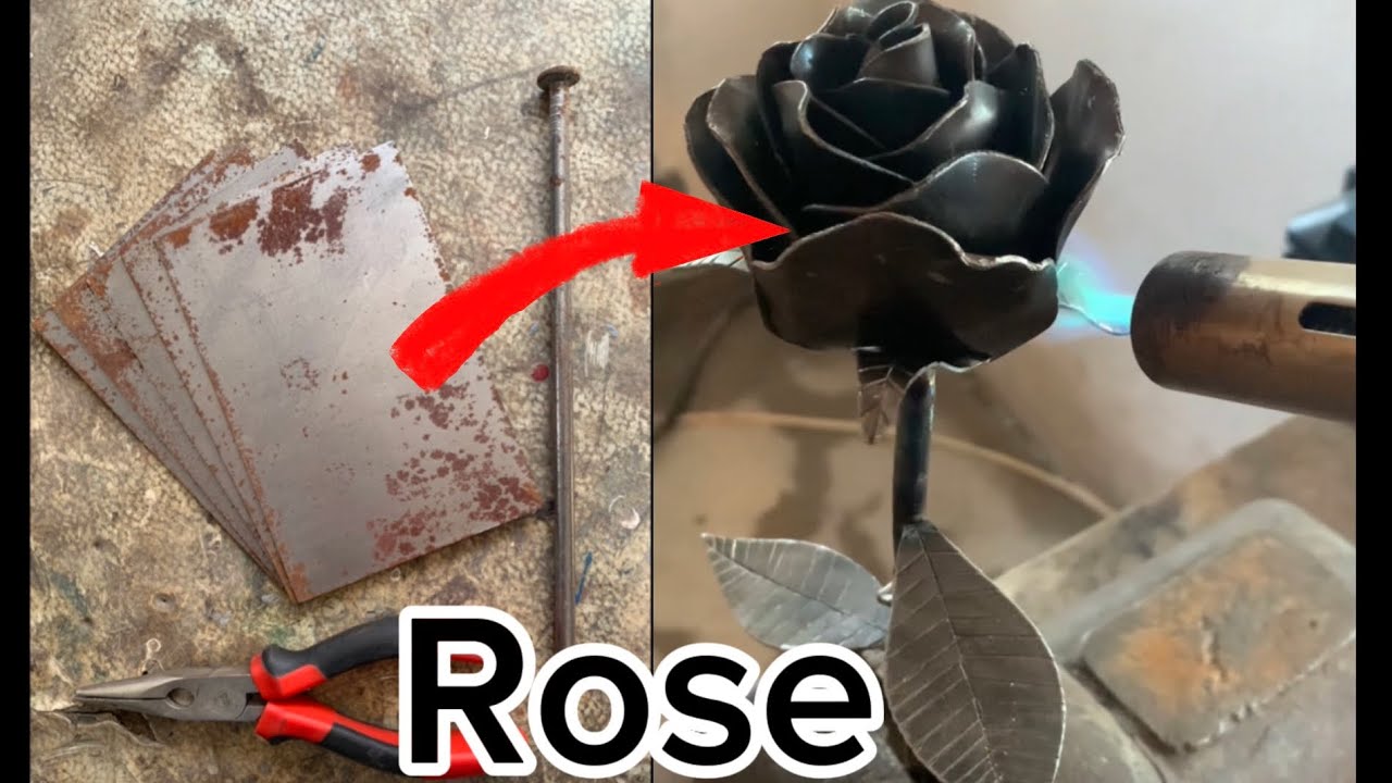 How to make a SHEET METAL ROSE!