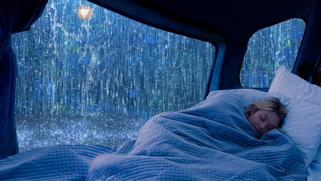 99% Dormir instantanément avec bruit de la pluie et du tonnerre pour bien dormir et se détendre