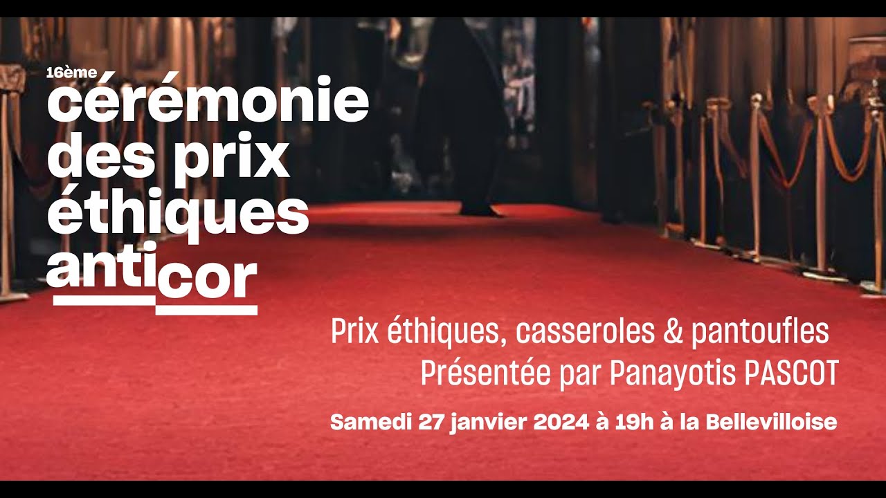 Cérémonie de remise des prix Anticor 2024