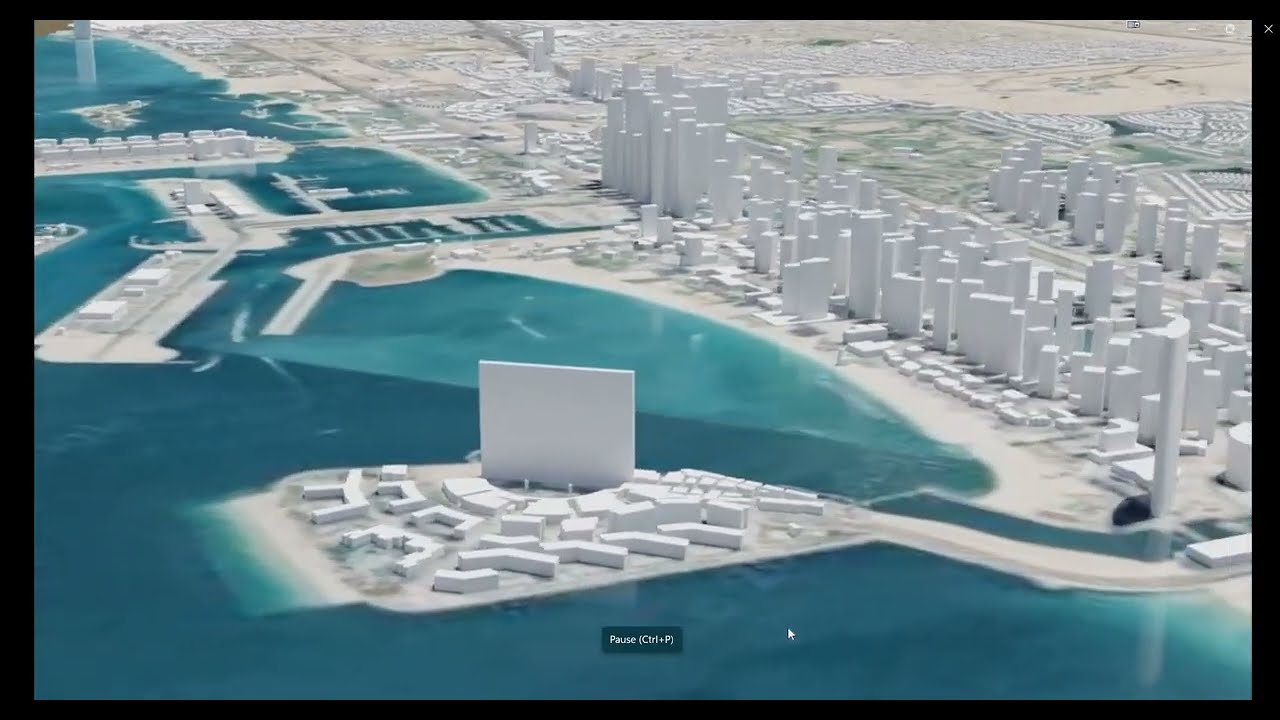 Blender GIS City rendering - Palm Jumeirah - Dubai #VideosForFreeEducation
