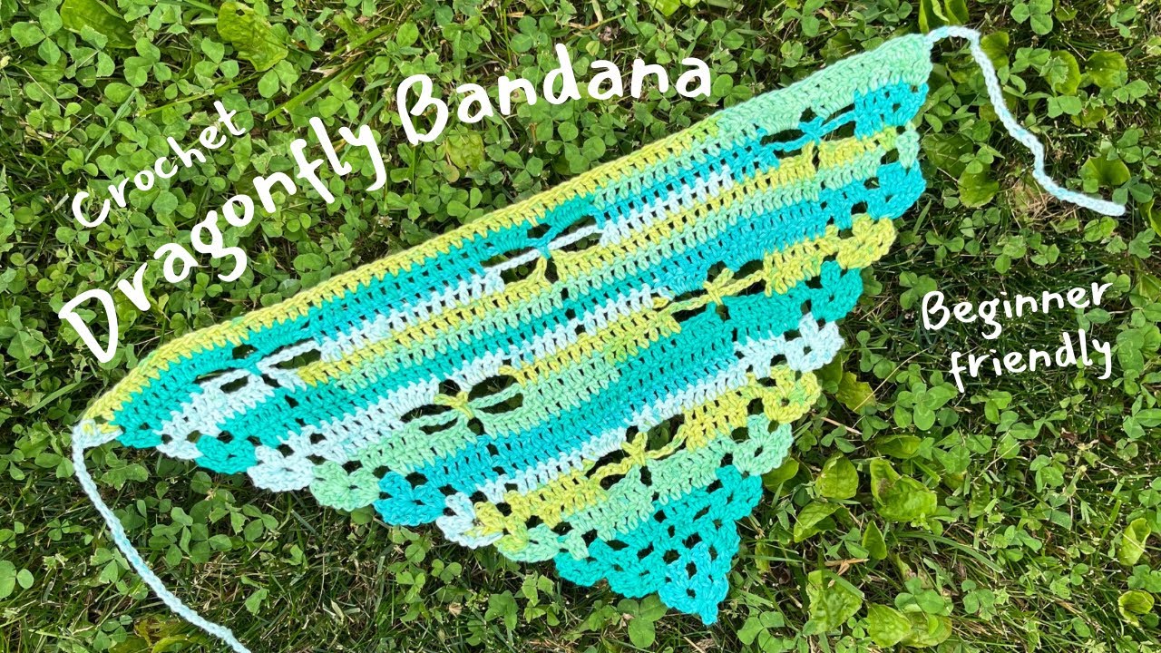 Crochet Dragonfly Bandana Tutorial | Advanced Beginner Friendly | Easy DIY! 