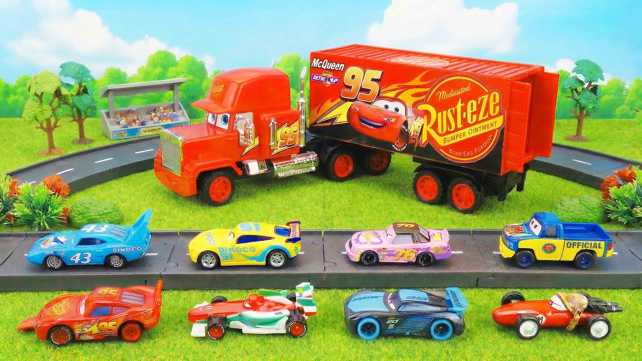 Disney Pixar Cars Unboxing Review | Lightning McQueen | Mattel Disney Pixar Cars Glow Racers Playset
