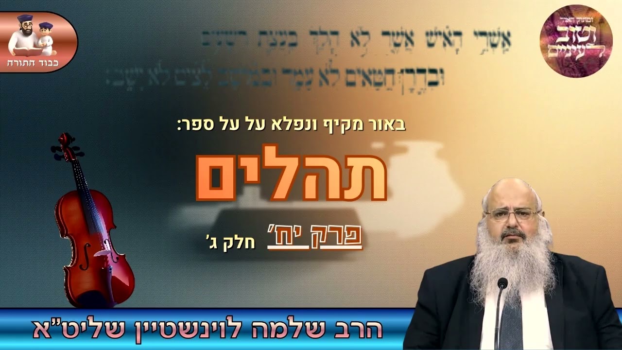 באור מרתק ומקיף על ספר ''תהלים'' - פרק יח' (חלק ג')🎻 הרב שלמה לוינשטיין שליט''א