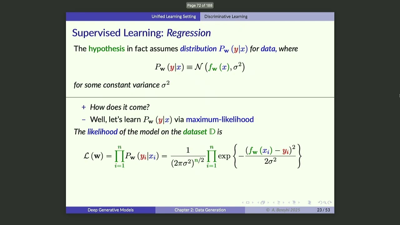 UofT GenAI Course -- Lecture 11: Discriminative vs Generative Learning