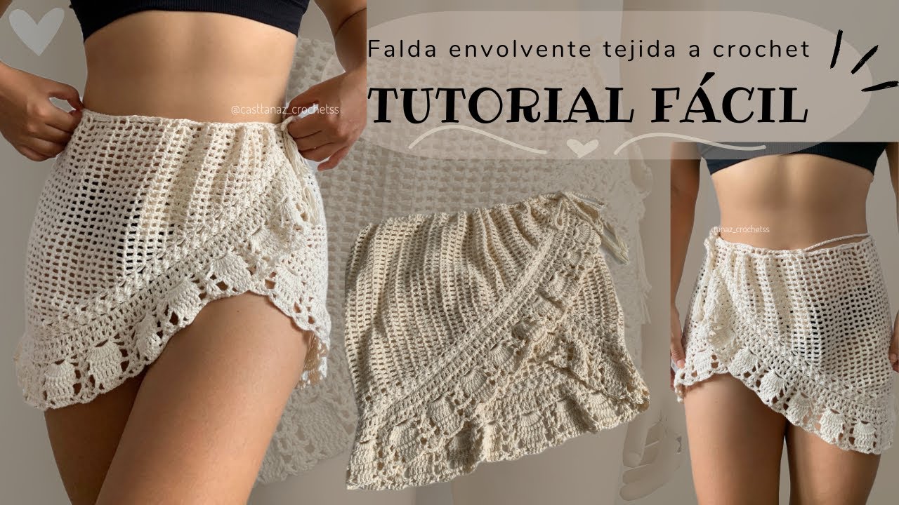 Falda envolvente para el VERANO ☀️ tejida a crochet | Tutorial paso a paso!!!