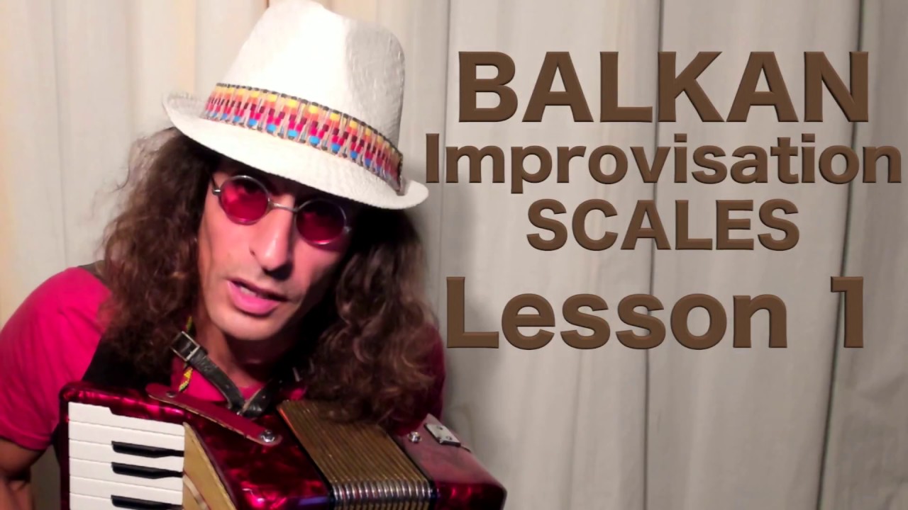Free Beginners Gypsy Accordion Balkan Improvisation part 1