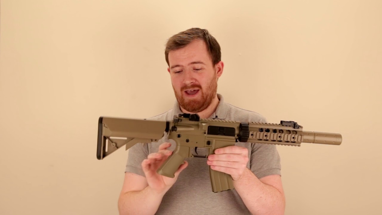 Cyma M4 AEG (Inbuilt Silencer - Black - CM513 - Tan)