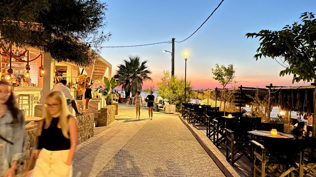 Greece at night in Pefkochori  August 15, 2022