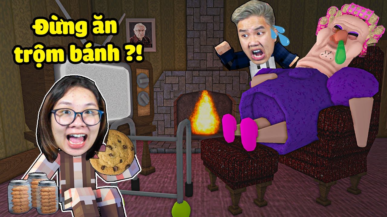 Đừng Ăn Trộm B&aacute;nh Của B&agrave; Ngoại Độc &Aacute;c Trong Roblox Grumpy Gran Scary Obby Như bqThanh v&agrave; Ốc ??!