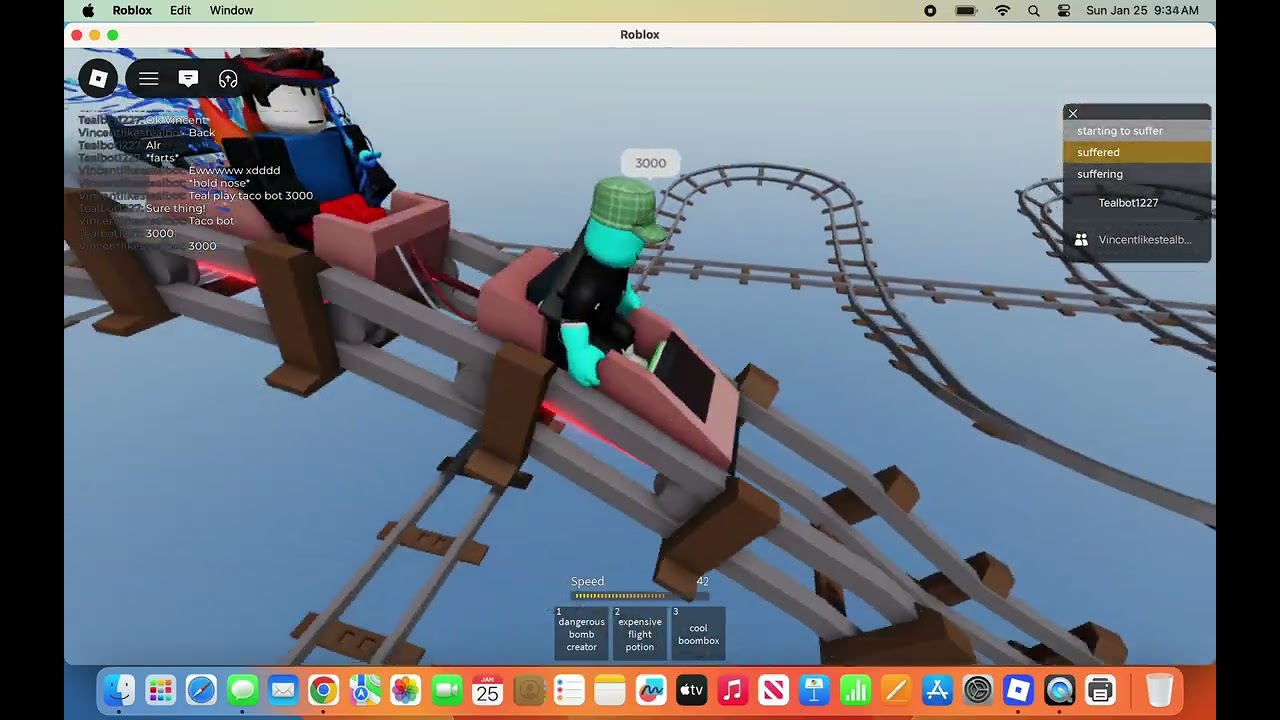 Roblox: Cart Ride Around Nothing using race cart with Vincent 2 wins no rerailing!