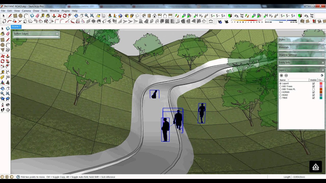 INSTANT ROAD from centerline