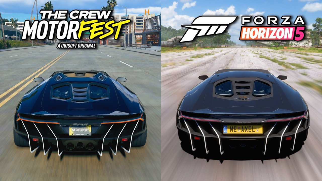 The Crew Motorfest vs Forza Horizon 5 - Lamborghini Centenario Sound Comparison
