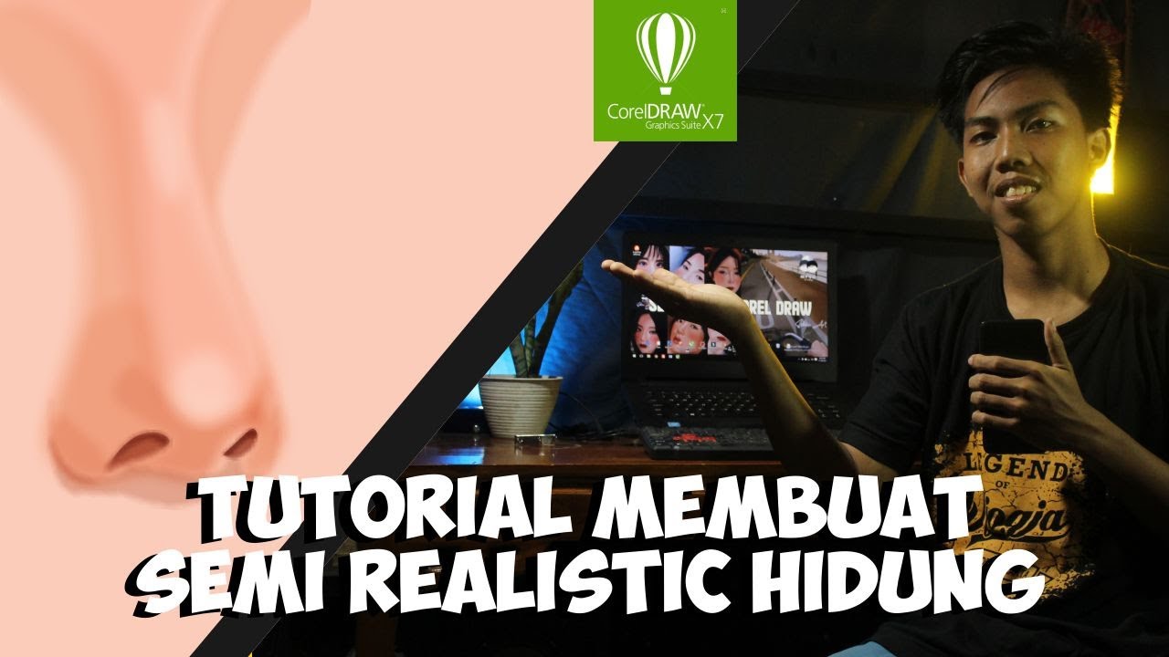 Corel Draw I Tutorial Cara membuat semi realistic Hidung [vektor/vexsel] Corel Draw X7