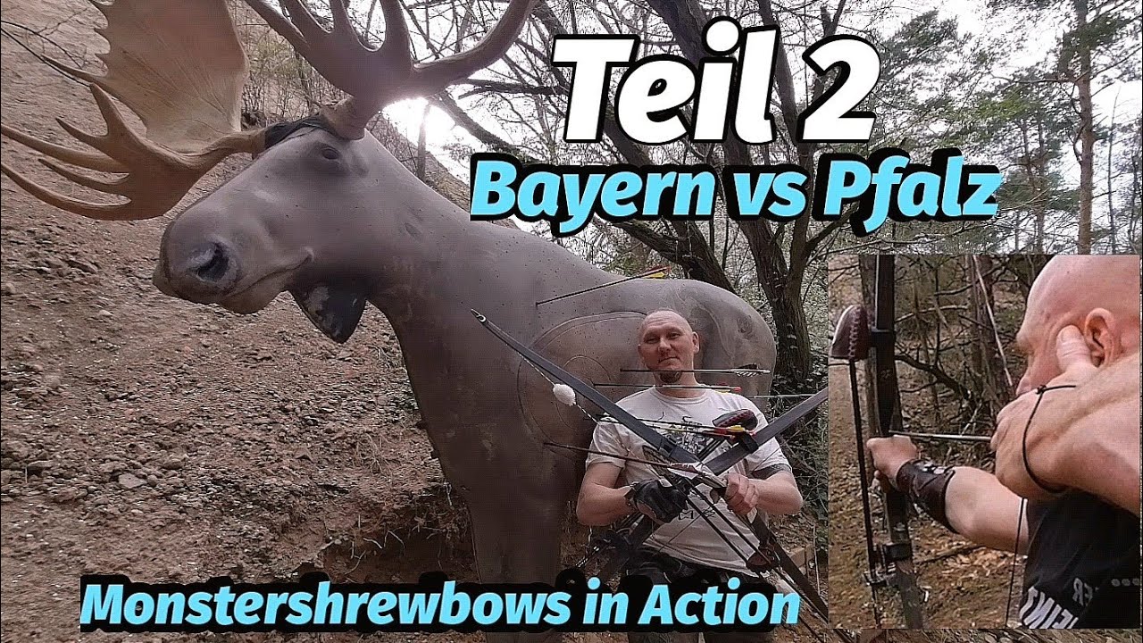 Bayern vs Pfalz. Spaß UND Leistung im 3D-Parcours 85lbs bis 130lbs Shrew. Bogensport Extrem Archery