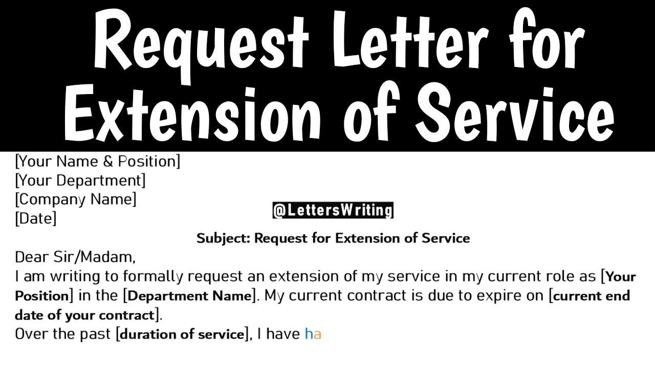 Request Letter for Extension of Service | Letter Writing