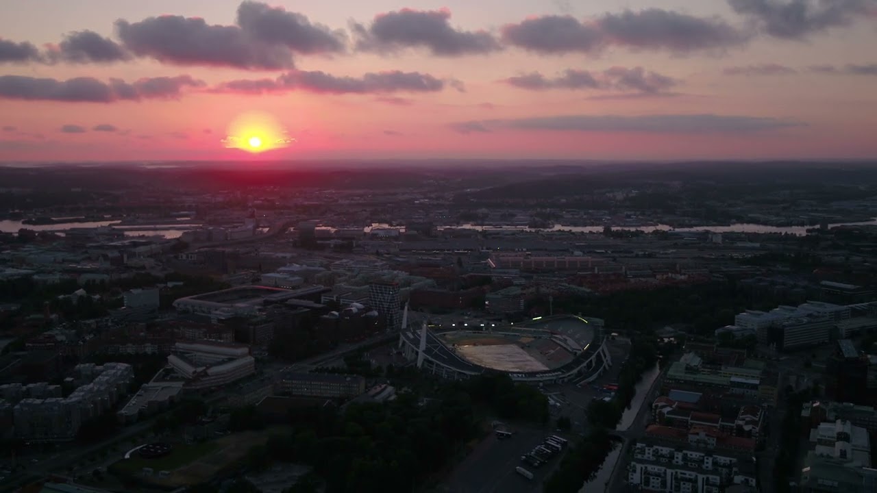 aerial sweden gothenburg june 2018 sunset 30mm 4k inspire 2 prores aerial video  4K