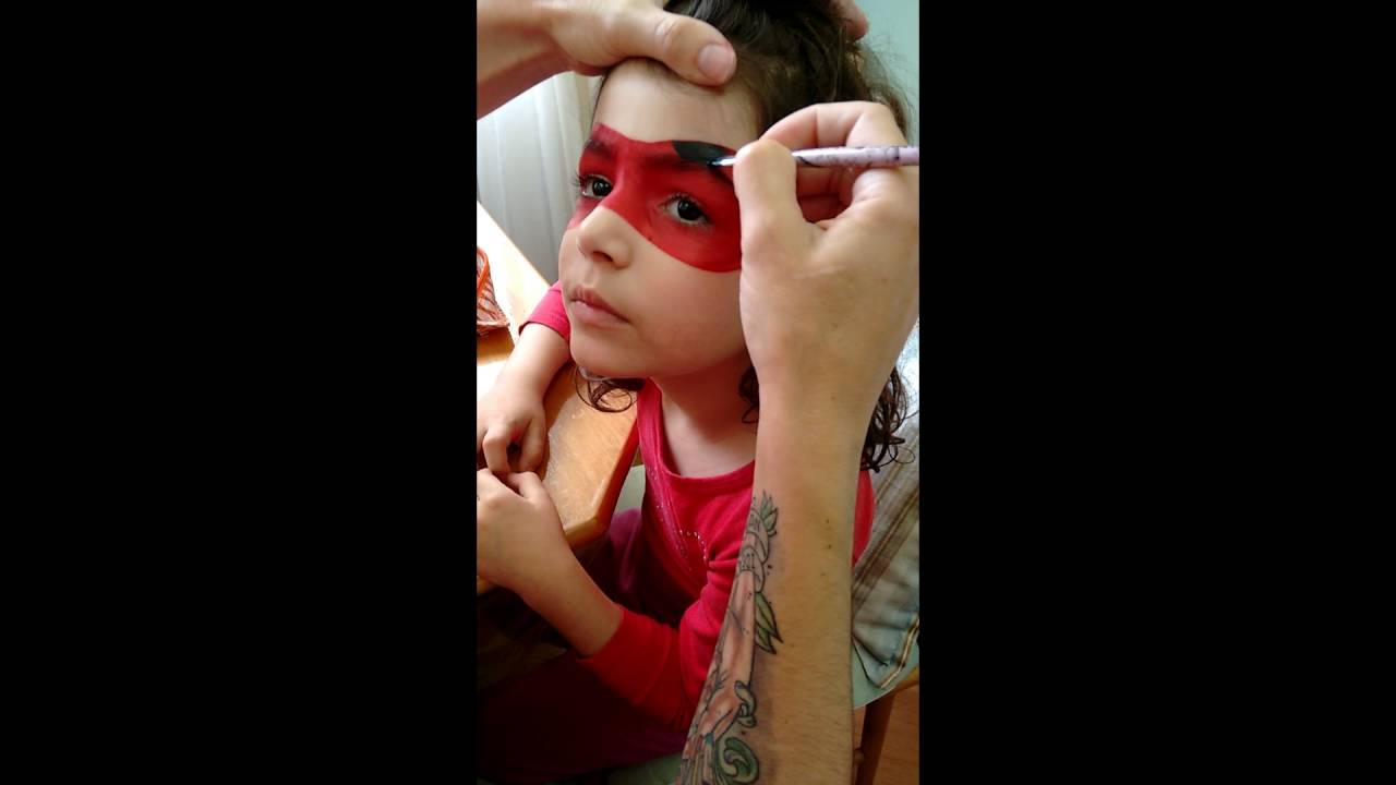 Como fazer pintura da Ladybug / Tutorial de Pintura Facial.