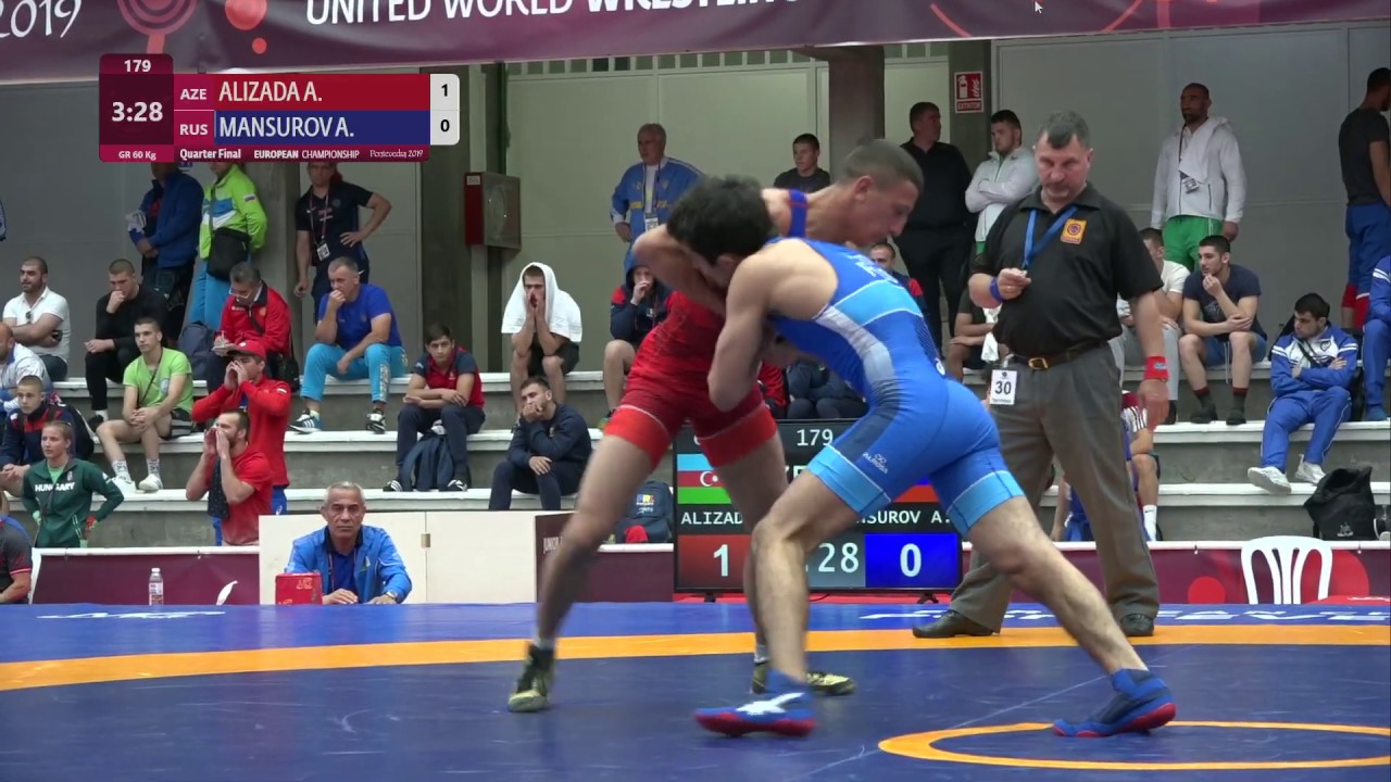 1/4 GR - 60 kg: A. ALIZADA (AZE) v. A. MANSUROV (RUS)