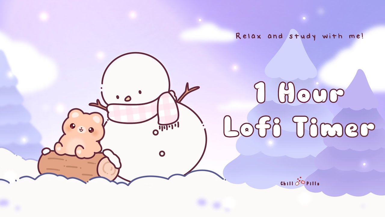 1 Hour - Relax & study with me Lofi | Chilly Bear #timer #1hour #1hourloop #lofi #relaxing #calm