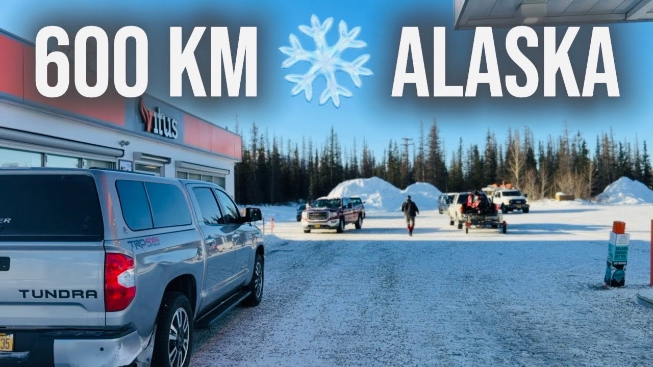 600 km przez ALASKĘ zimą ❄️ Fairbanks → Anchorage | Nenana Ice Classic