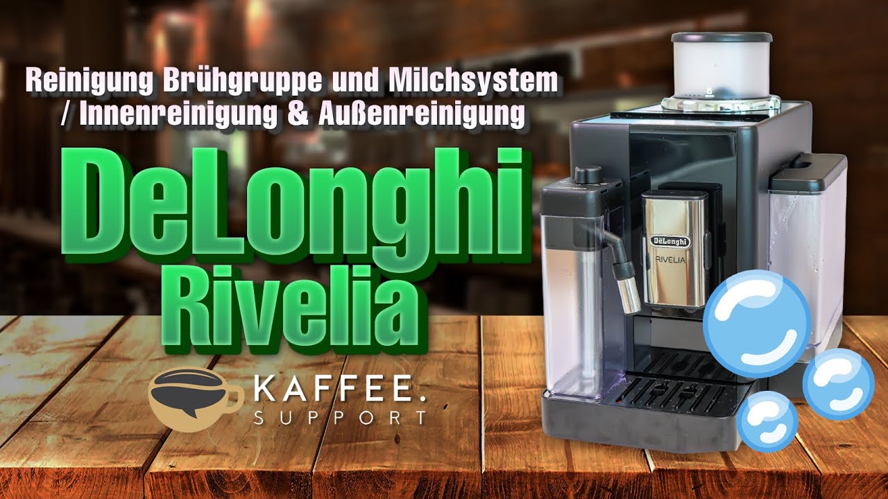 DeLonghi Rivelia Reinigung Brühgruppe und Milchsystem / Innenreinigung & Außenreinigung