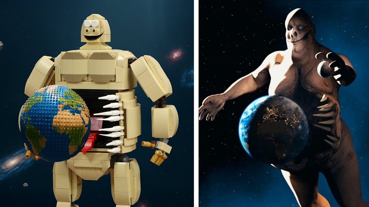 Я нашёл Lego Mystery Giant Planet Eaters из космоса. Что, если Земля будет уничтожена?