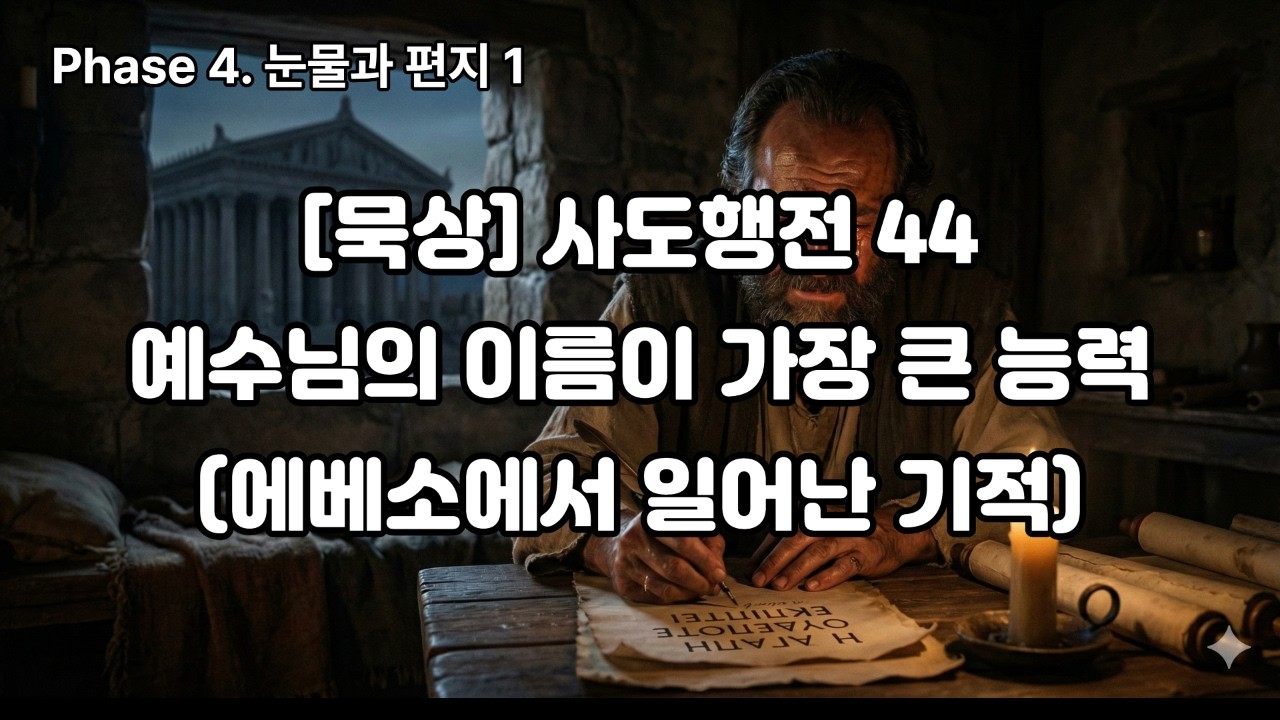 [묵상] 사도행전 44: 예수님의 이름이 가장 큰 능력이 있어요 (에베소에서 일어난 기적)