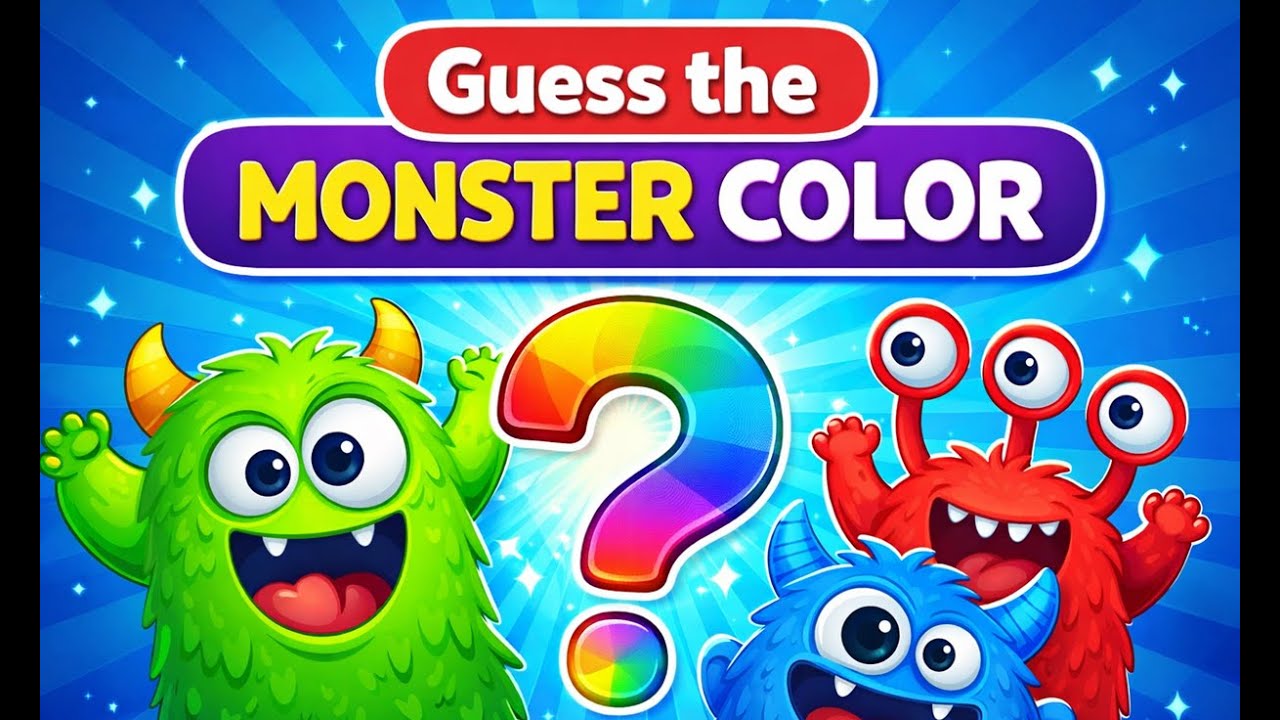Guess the Monster Color 👻🎨 Fun Color Game for Kids and Toddlers