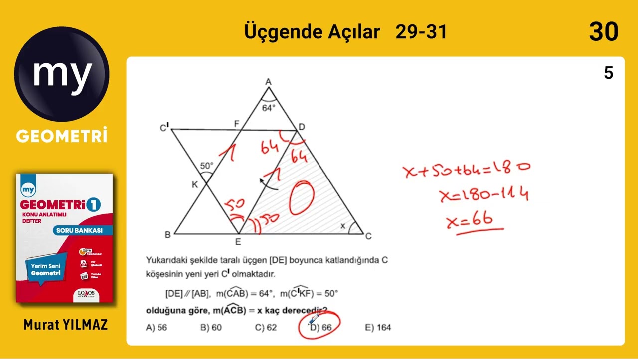 Üçgende Açılar Test 1