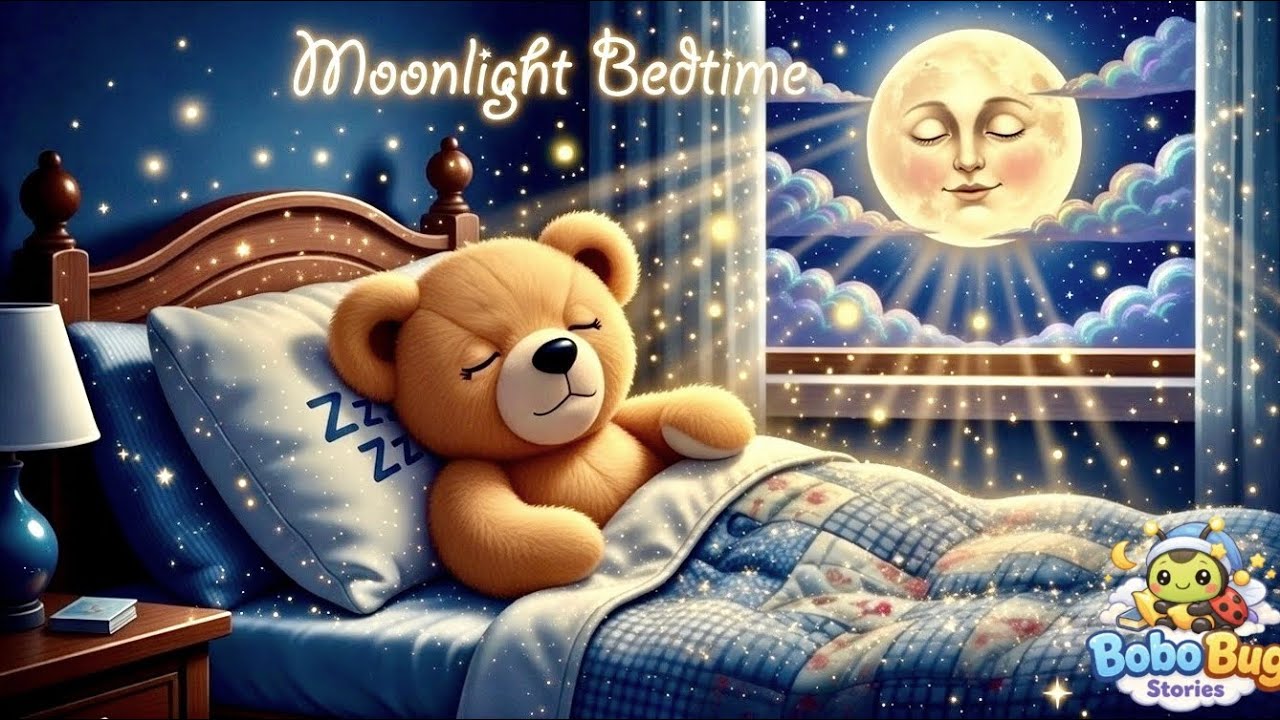 Deep Sleep Lullaby for Babies 🌙✨ | Moonlight Bedtime | Calming Bedtime Song with Moon & Stars