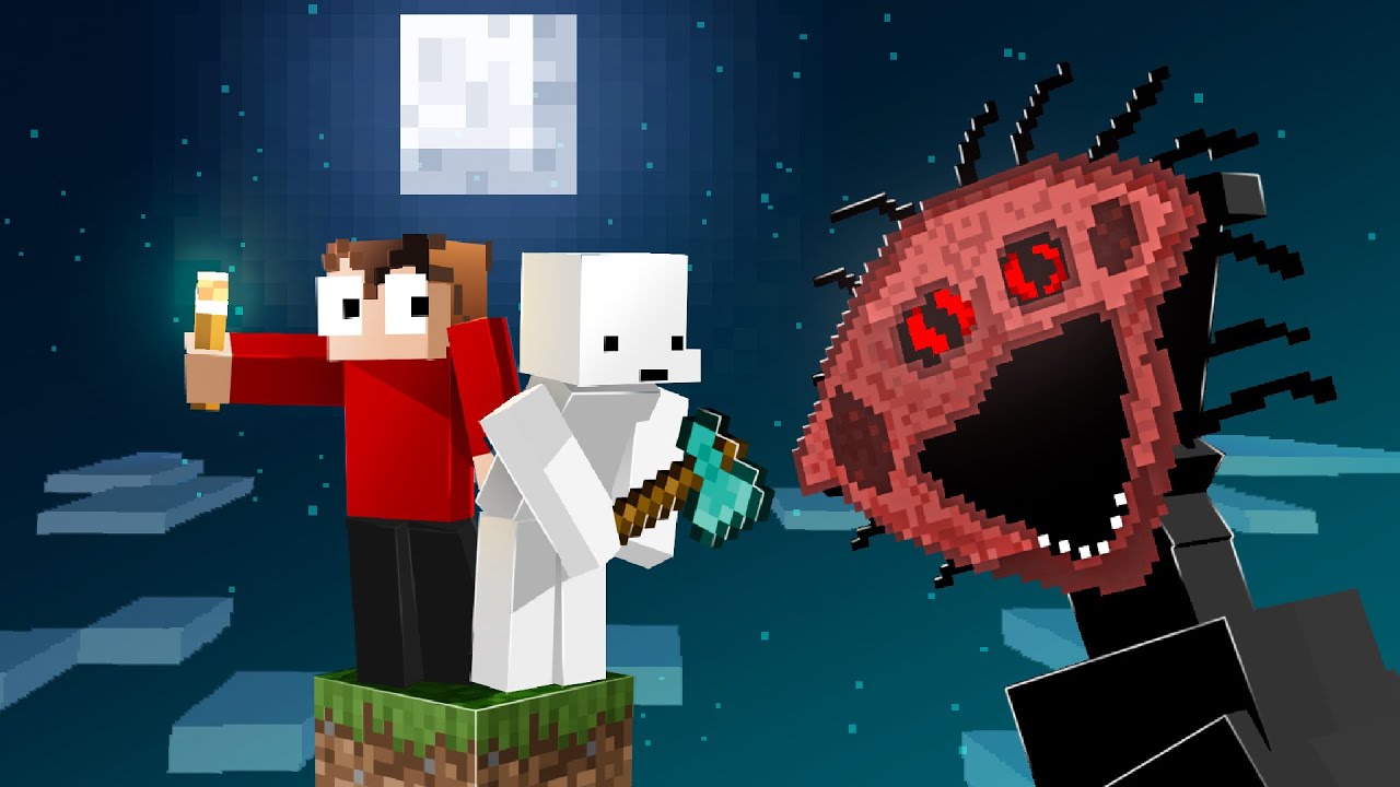 sobrevivimos a ONE BLOCK de TERROR en Minecraft con 100 MODS