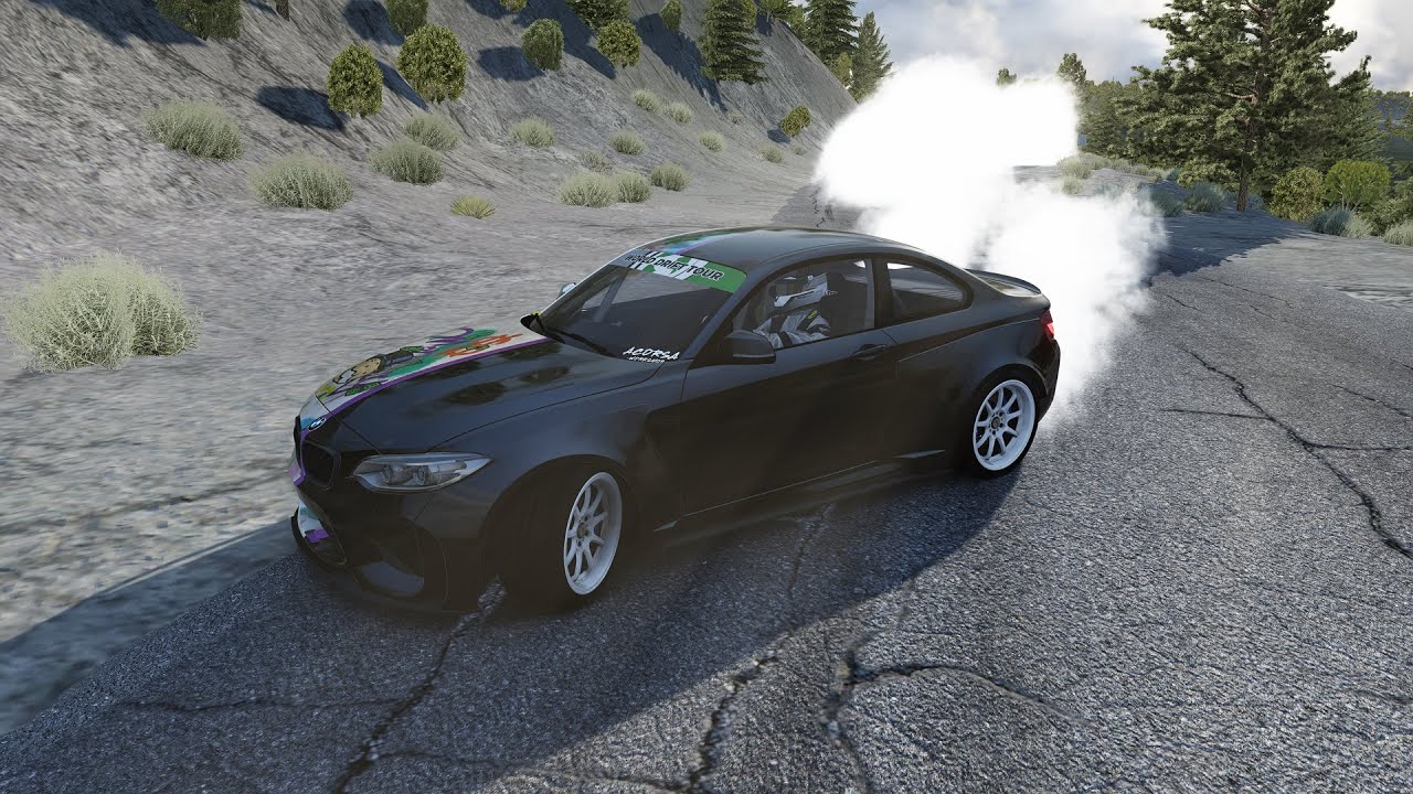 BMW M2 800 HP Drift | L.A. Canyon Downhill AC | Simucube 2 & VR | NO HANDBRAKE